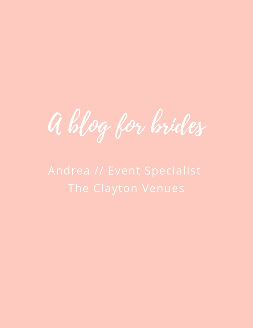 A blog series for busy brides : Andrea The Clayton Venues, Scottsdale Weddings, Venue Event Specialist, The Clayton Properties, AZWED, Arizona Weddings